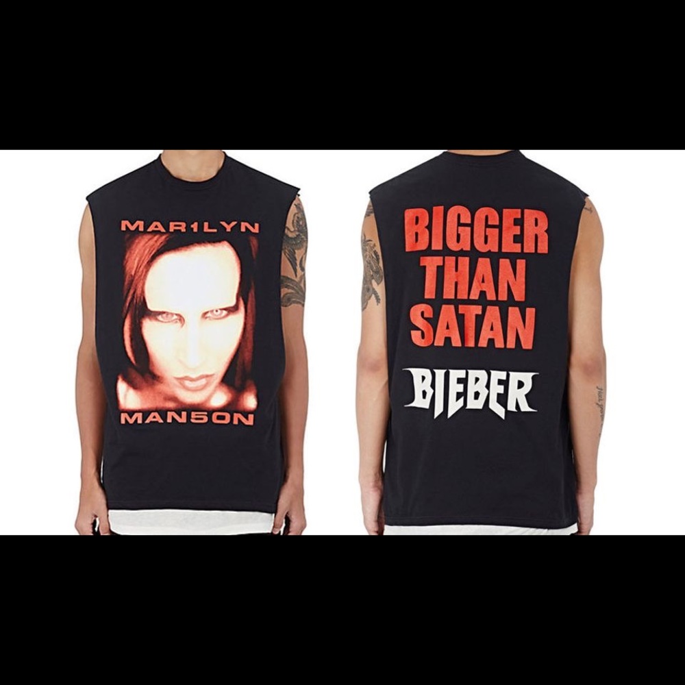 Justin Bieber / Marilyn Manson cut off tank